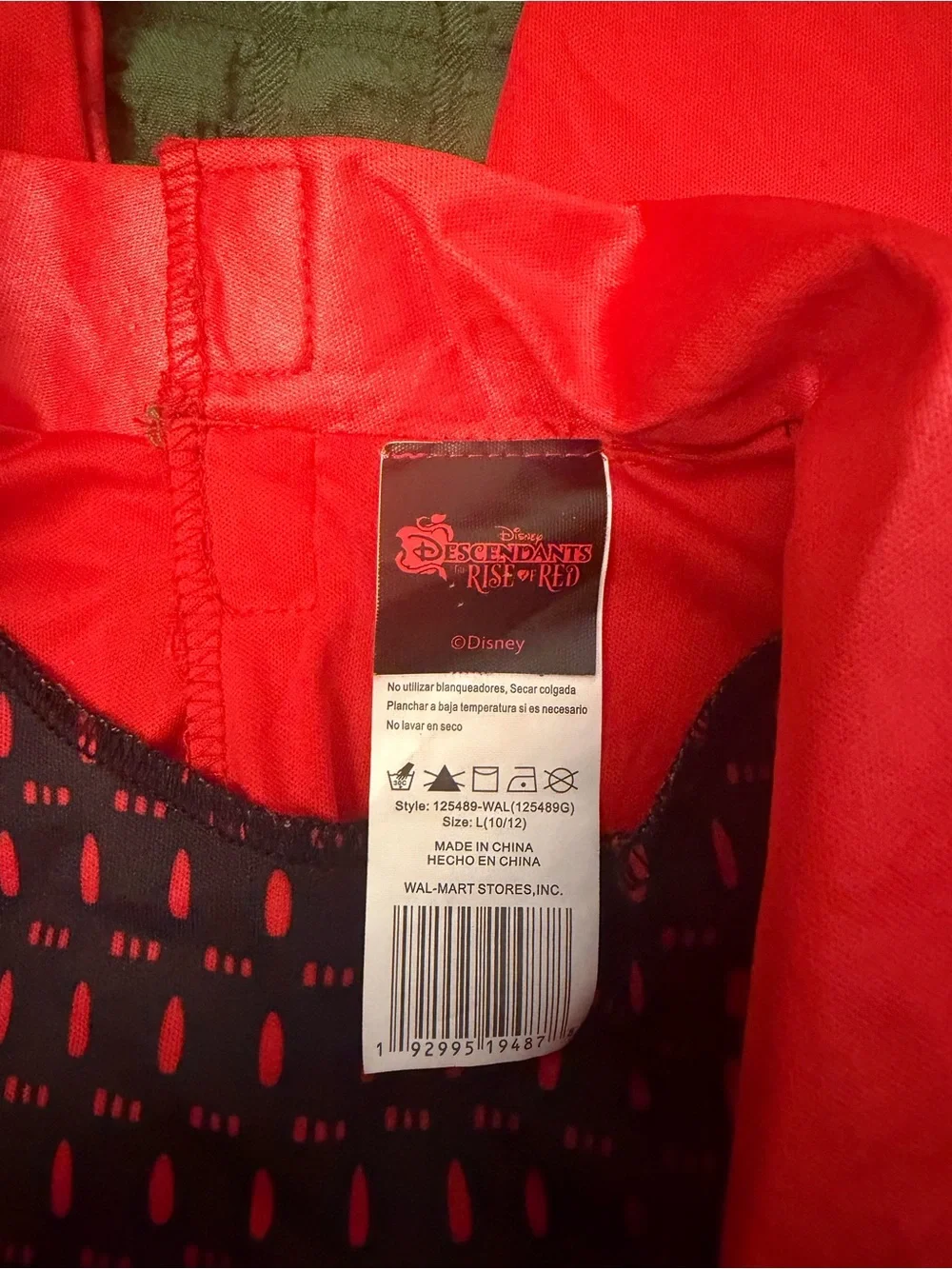 Disney Red and Black Lightning Heart Costume